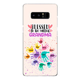 PERSONALIZED BLESSED TO BE CALLED GRANDMA HAND KID NAME PHONECASE QTTN0505
