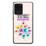 PERSONALIZED BLESSED TO BE CALLED GRANDMA HAND KID NAME PHONECASE QTTN0505