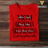 DH Personalized Mom Grandma Great Grandma Tshirt Printed HQ055