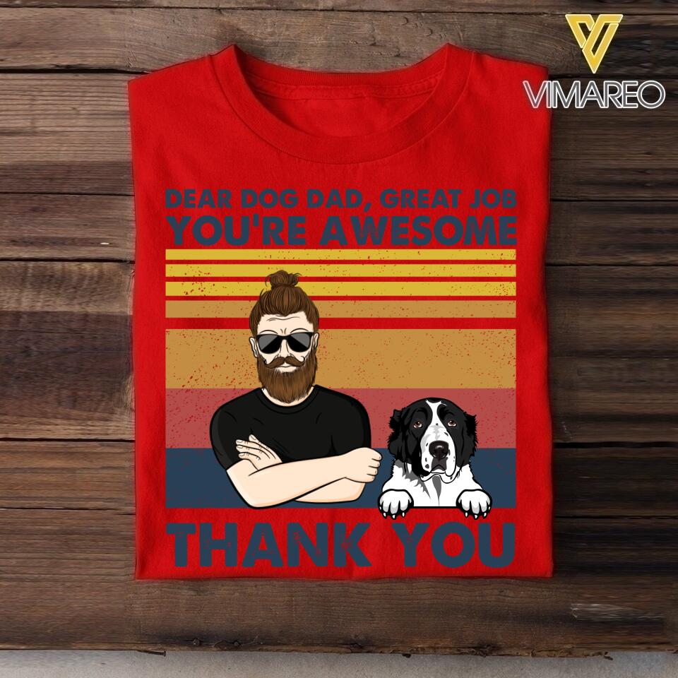 Personalized Dog Dad, Dog Mom Tshirt Printed DQHC0505
