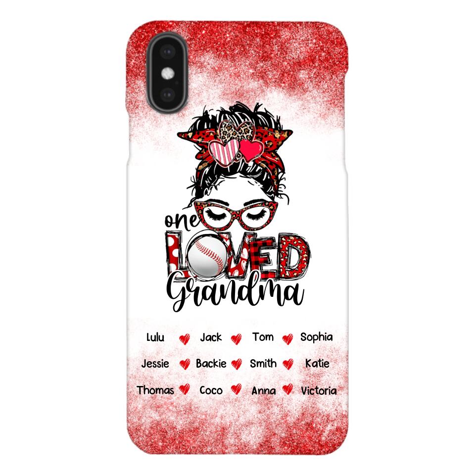 PERSONALIZED ONE LOVED BASEBALL GRANDMA PHONECASE QTDT0605