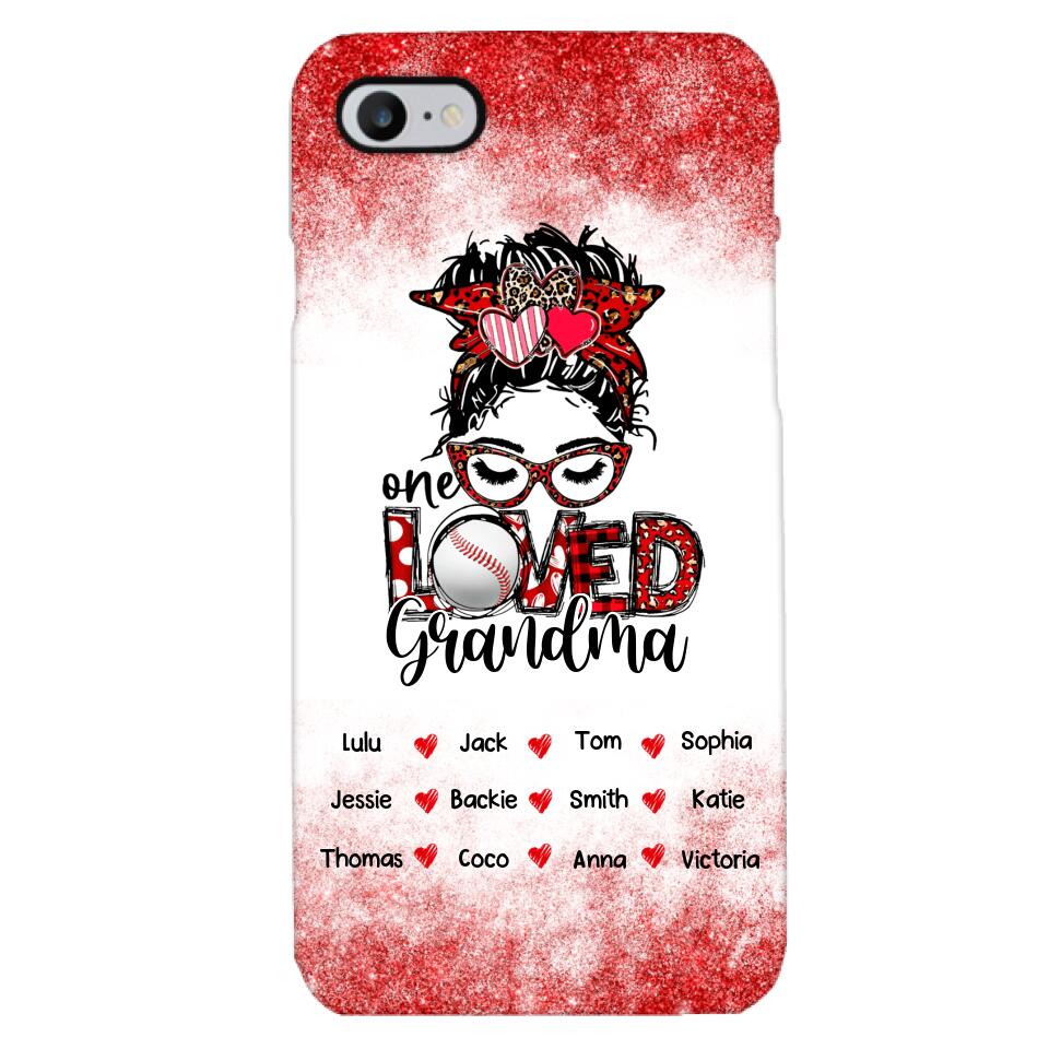 PERSONALIZED ONE LOVED BASEBALL GRANDMA PHONECASE QTDT0605