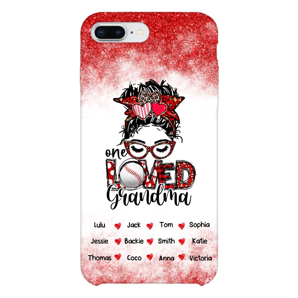 PERSONALIZED ONE LOVED BASEBALL GRANDMA PHONECASE QTDT0605