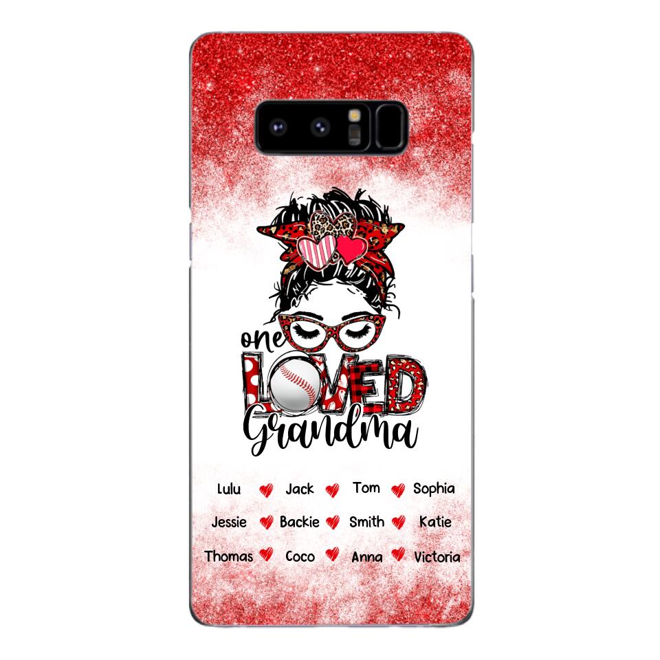 PERSONALIZED ONE LOVED BASEBALL GRANDMA PHONECASE QTDT0605