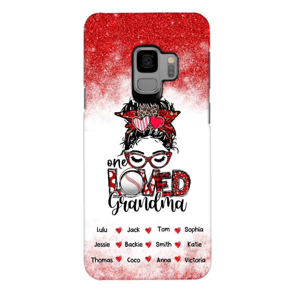 PERSONALIZED ONE LOVED BASEBALL GRANDMA PHONECASE QTDT0605