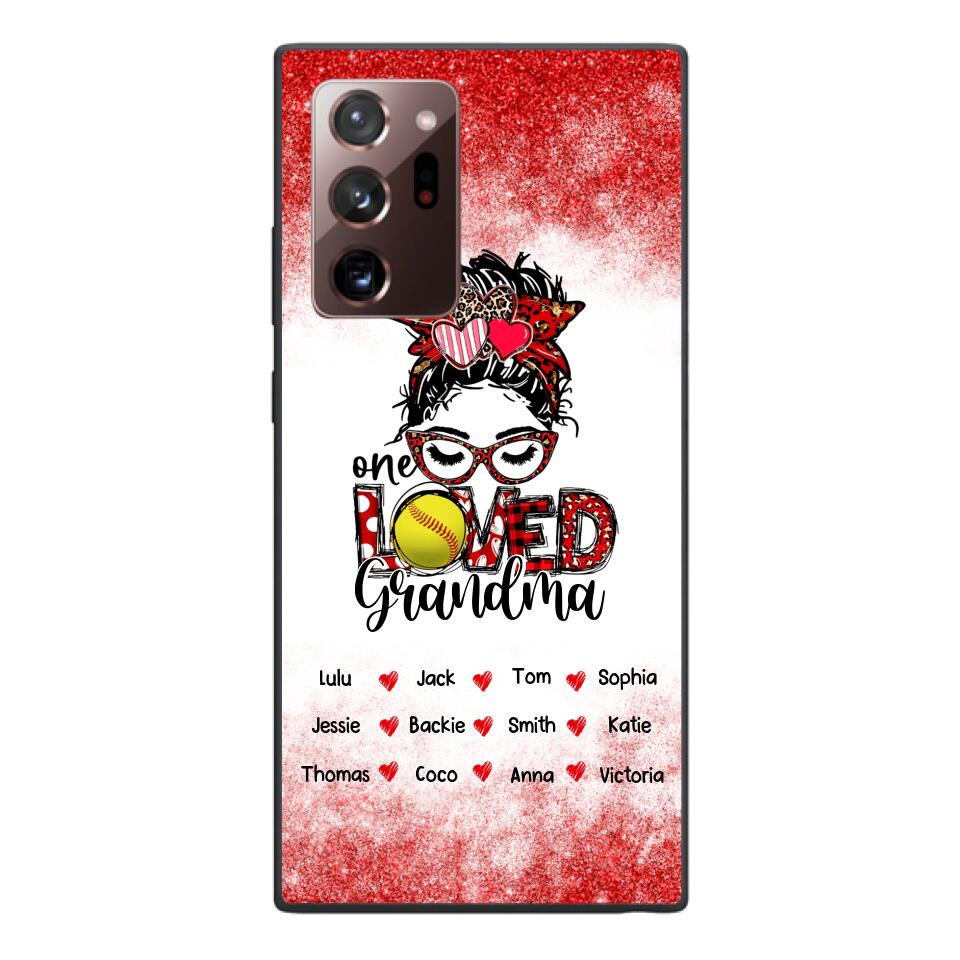 PERSONALIZED ONE LOVED SOFTBALL GRANDMA PHONECASE QTDT0605