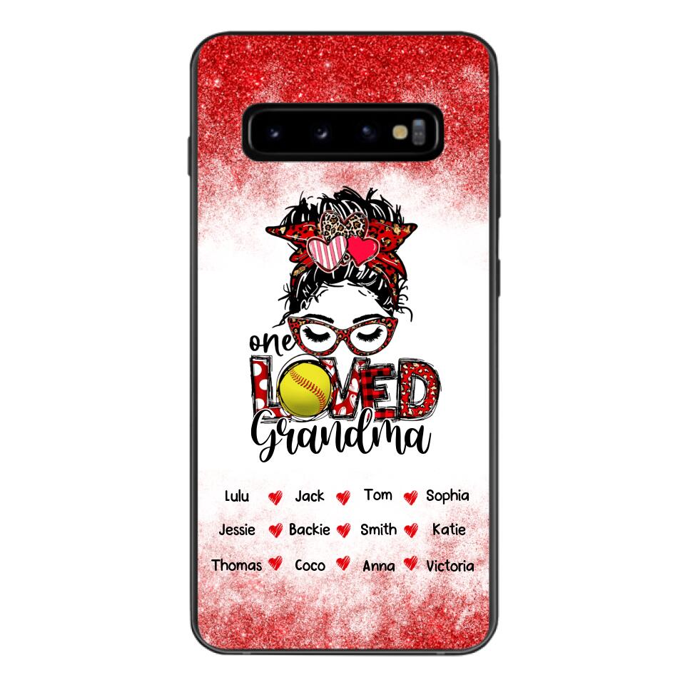 PERSONALIZED ONE LOVED SOFTBALL GRANDMA PHONECASE QTDT0605