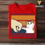 PERSONALIZED HAPPY FATHER'S DAY HUMAN SERVANT CAT TSHIRT QTHC0705
