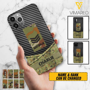 Personalized Australian Soldier Phone Case Camo Printed 22MAY-HC09