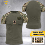 PERSONALIZED UK ARMY WITH RANK TSHIRT PRINTED QTDT1205