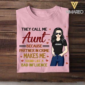 PERSONALIZED THEY CALL ME AUNT TSHIRT NQTN1305