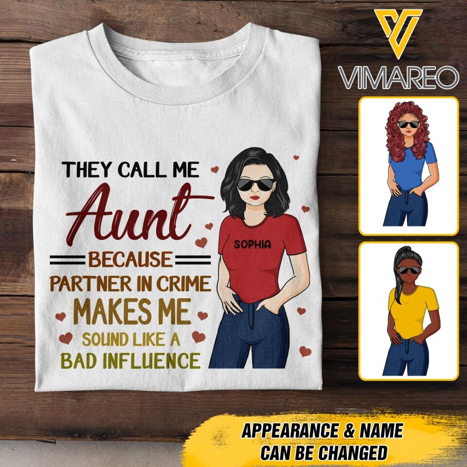 PERSONALIZED THEY CALL ME AUNT TSHIRT NQTN1305