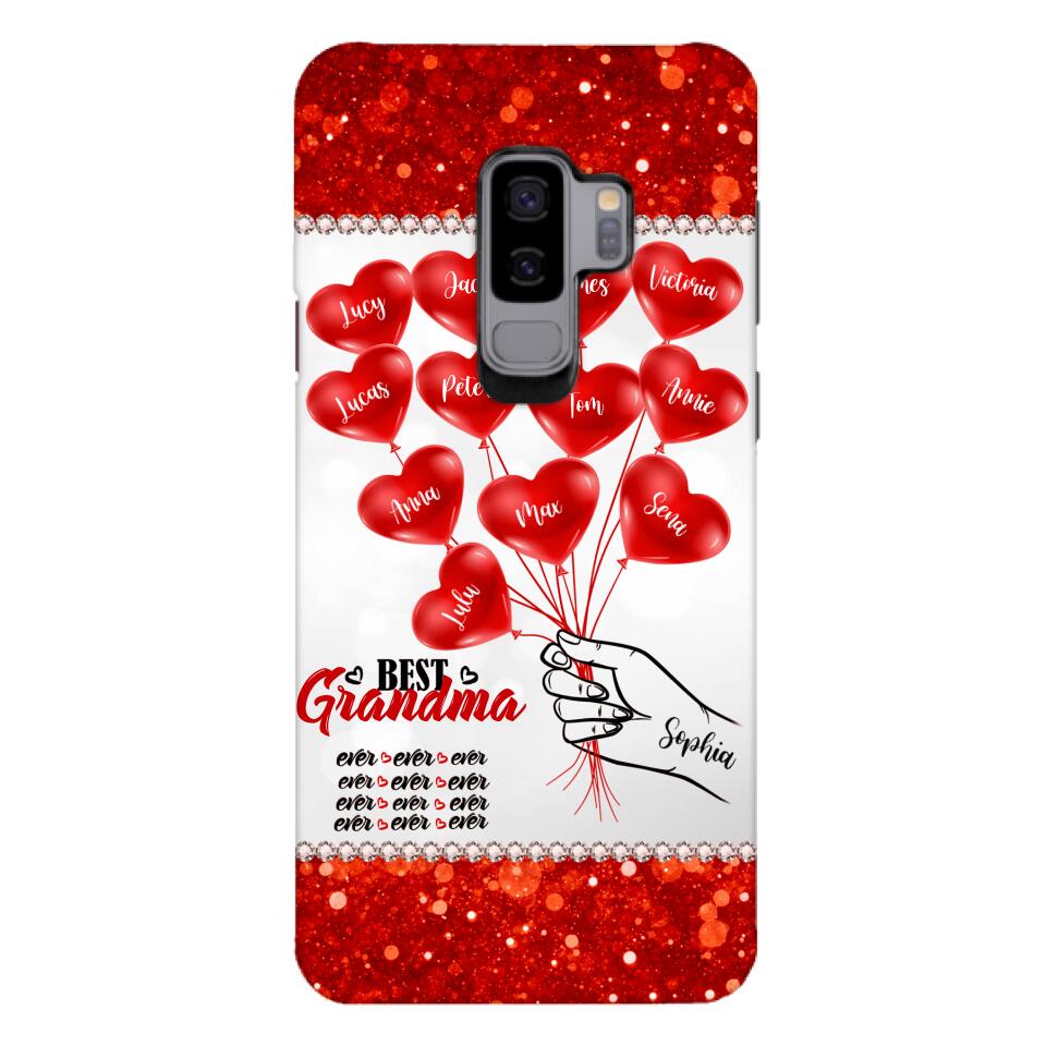 PERSONALIZED BEST GRANDMA EVER KID NAME BALLOONS PHONECASE QTHC1605