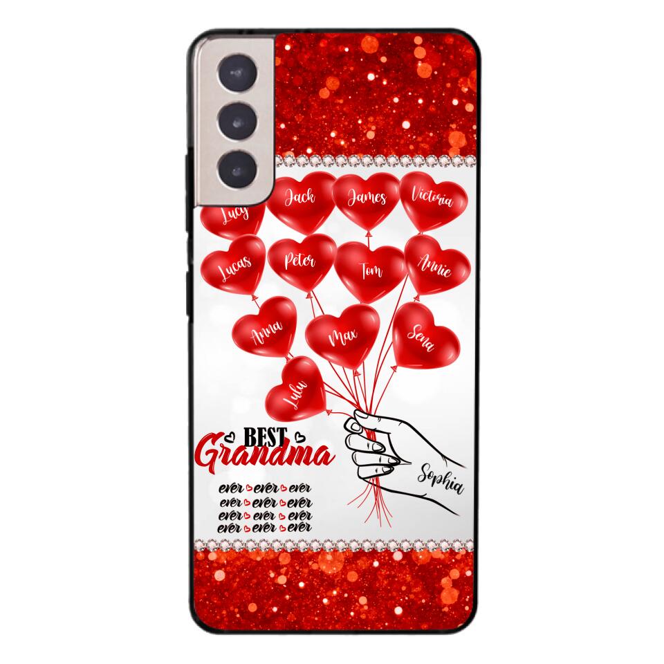 PERSONALIZED BEST GRANDMA EVER KID NAME BALLOONS PHONECASE QTHC1605