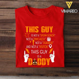 PERSONALIZED THIS GUY IS NOT A SPERM DONOR THIS GUY IS A DADDY TSHIRT QTHC1605