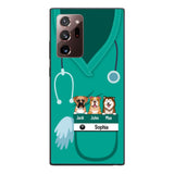 Personalized Nurse Love Dog Phone Case Printed 22MAY-HQ16