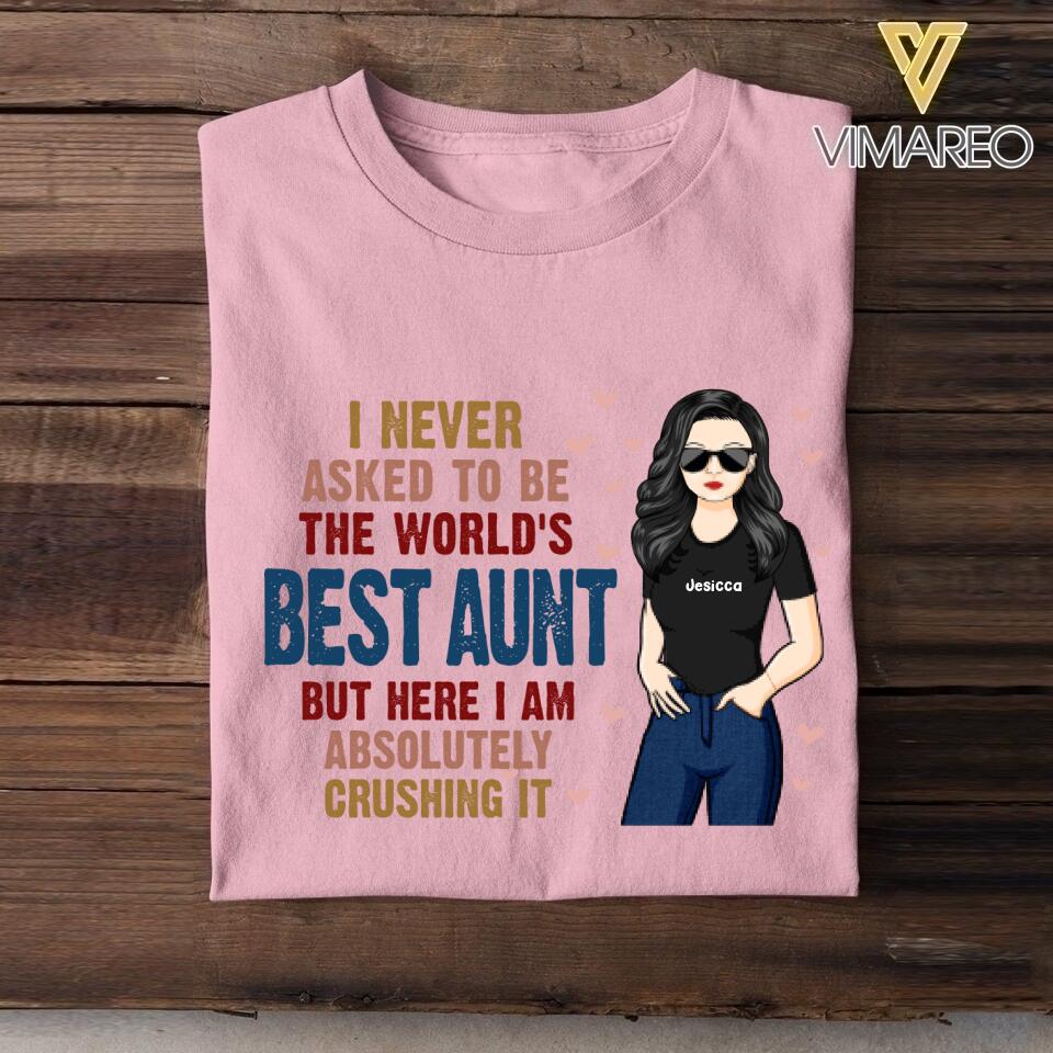 PERSONALIZED THE WORLD'S BEST AUNT TSHIRT NQTN1605