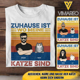 Personalized Zuhause Ist Wo Meine Katze Sind Tshirt Printed QTDT1705