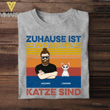 Personalized Zuhause Ist Wo Meine Katze Sind Tshirt Printed QTDT1705