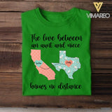 PERSONALIZED THE LOVE BETWEEN AN AUNT AND NIECE HAS NO DISTANCE TSHIRT NQDT1805