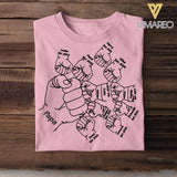 PERSONALIZED PAPA KID NAME HAND TSHIRT QTTN1905