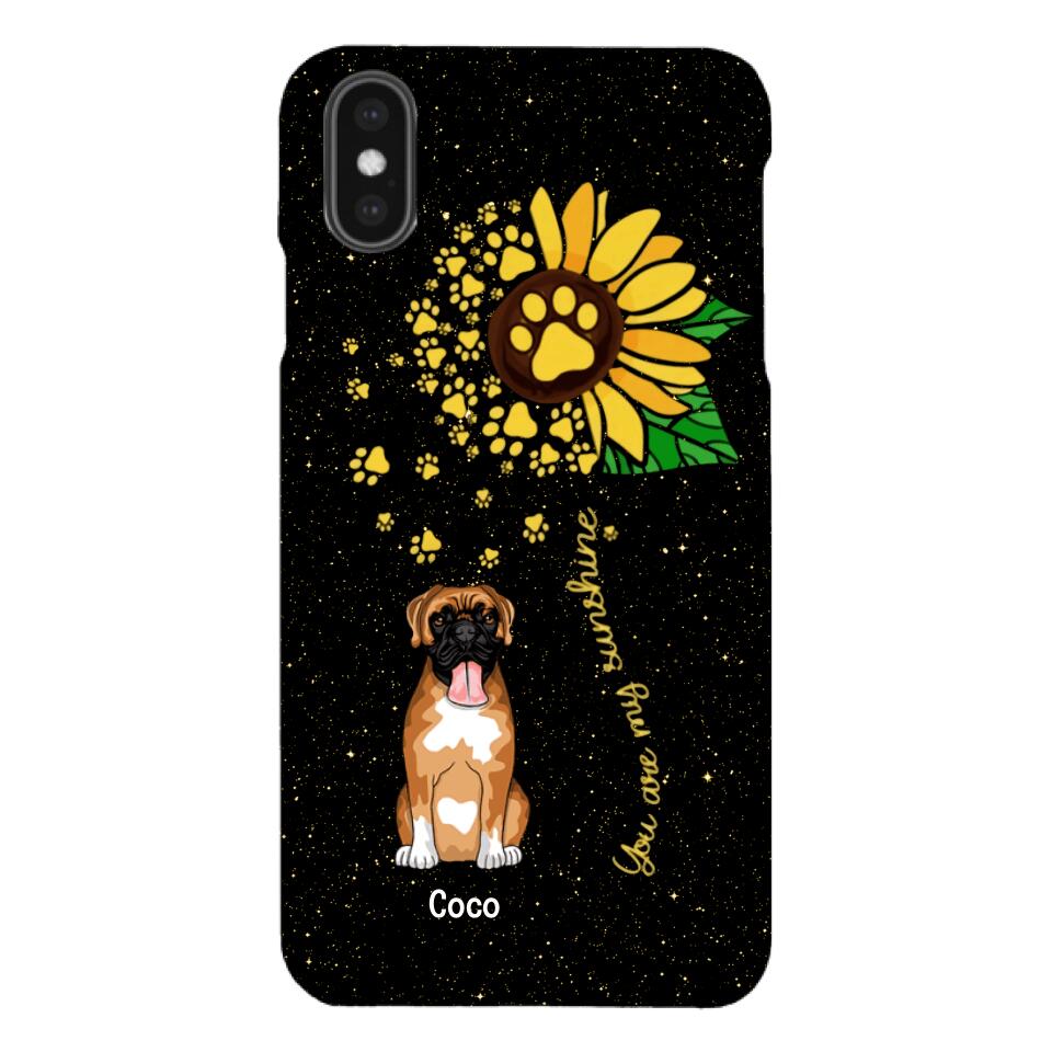 PERSONALIZED DOG SUNFLOWER PHONECASE QTTN1805