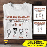 PERSONALIZED YOU'RE ONE IN A MILLION HAPPY FATHER'S DAY TSHIRT NQHC1605