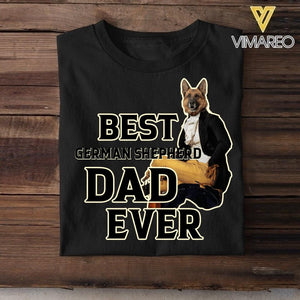 Personalized Best German shepherd Dad Ever Upload Photo Tshirt Printed QTDT1905