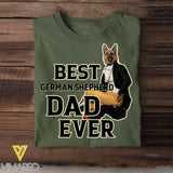 Personalized Best German shepherd Dad Ever Upload Photo Tshirt Printed QTDT1905