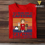 PERSONALIZED I RUN ON CAFFEINE CAT HAIR AND CUSS WORDS TSHIRTS NQVQ1705