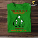 PERSONALIZED OUR FIRST HOME WAS AWESOME HAPPY FATHER'S DAY TSHIRTS NQVQ2005
