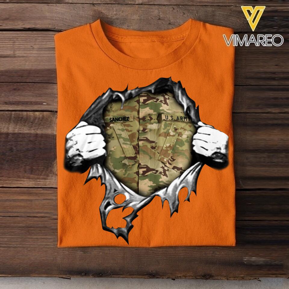 Personalized U.S Soldier Tshirt Printed 22MAY-DT21