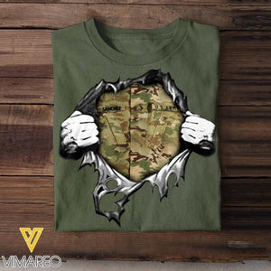 Personalized U.S Soldier Tshirt Printed 22MAY-DT21