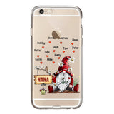 PERSONALIZED TRANSPARENT SILICONE PHONECASE GRANDMA KIDS