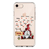 PERSONALIZED TRANSPARENT SILICONE PHONECASE GRANDMA KIDS