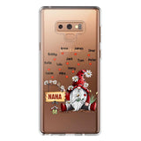 PERSONALIZED TRANSPARENT SILICONE PHONECASE GRANDMA KIDS