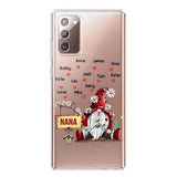 PERSONALIZED TRANSPARENT SILICONE PHONECASE GRANDMA KIDS