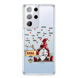 PERSONALIZED TRANSPARENT SILICONE PHONECASE GRANDMA KIDS