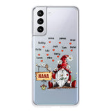 PERSONALIZED TRANSPARENT SILICONE PHONECASE GRANDMA KIDS