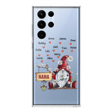 PERSONALIZED TRANSPARENT SILICONE PHONECASE GRANDMA KIDS