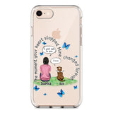 Personalized Girl Love Dog Transparent Silicone Phonecase Printed 22MAY-DT20