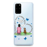 Personalized Girl Love Dog Transparent Silicone Phonecase Printed 22MAY-DT20