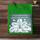 PERSONALIZED TO MY GORGEOUS GRANDMA GOD SAYS YOU ARE TSHIRTS QTTN2305