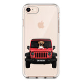 Personalized Jeep Dog Transparent Silicone Phonecase Printed 22MAY-HQ23