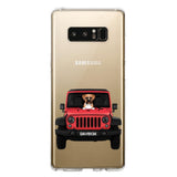 Personalized Jeep Dog Transparent Silicone Phonecase Printed 22MAY-HQ23