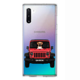Personalized Jeep Dog Transparent Silicone Phonecase Printed 22MAY-HQ23