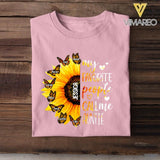 Personalized My Favorite People Call Me Auntie Sunflower Kid Name Tshirt Printed NQTN2305