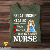 Personalized Taken By A Crazy Nurse Tshirt Printed 22MAY-DT26