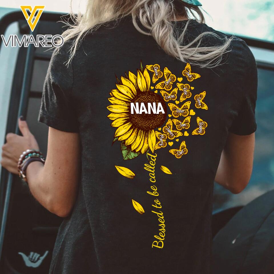 Personalized Blessed To Be Called Nana Tshirt Printed 22MAY-DT26