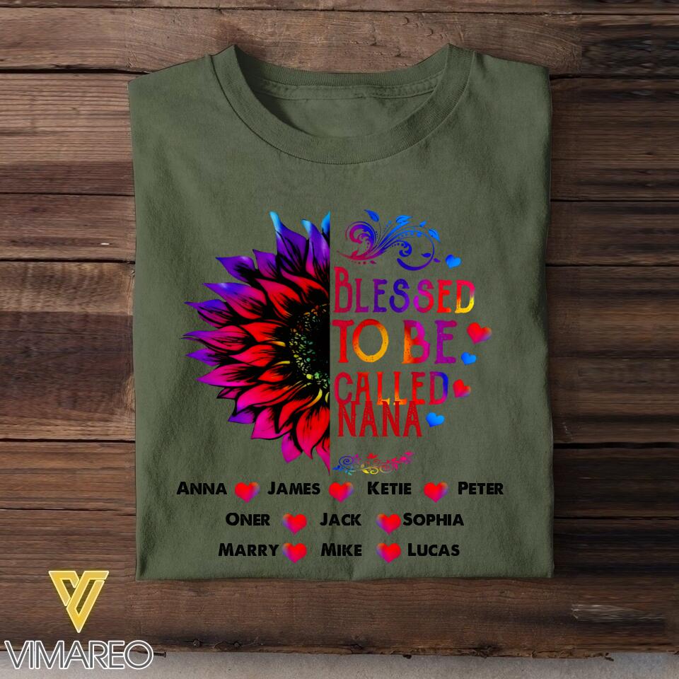 Personalized Blessed To be Called Nana Tshirt Printed 22MAY-HC26